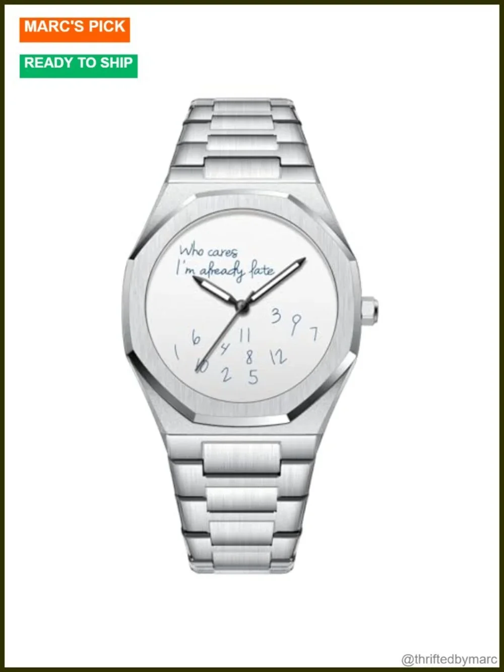 Luxurious Exquisite Men's Watch Business Casual Arabic Digital Steel Strip